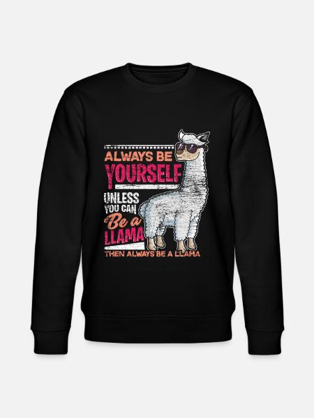 Llama animal - Stanley/Stella CHANGER Unisex Organic Sweatshirt - black