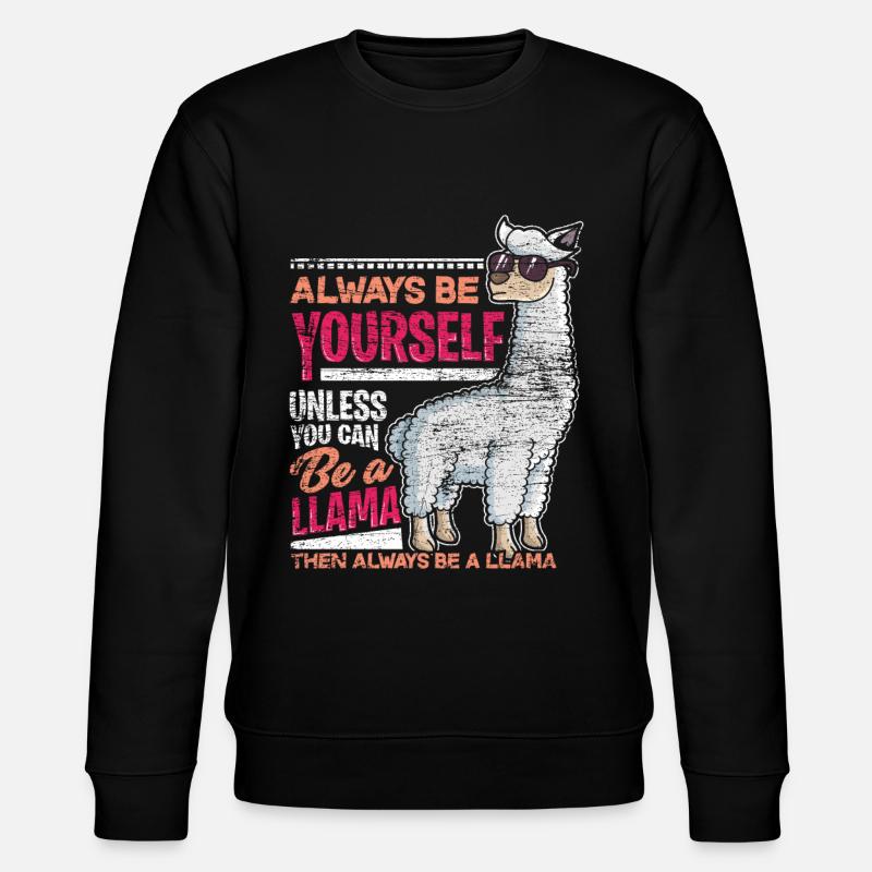 Animal lama - Sweat bio CHANGER Stanley/Stella Unisexe - noir