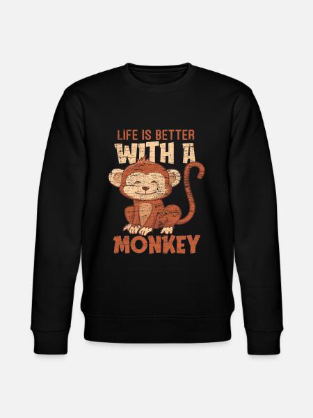 Monkey life - Stanley/Stella CHANGER Unisex Organic Sweatshirt - black