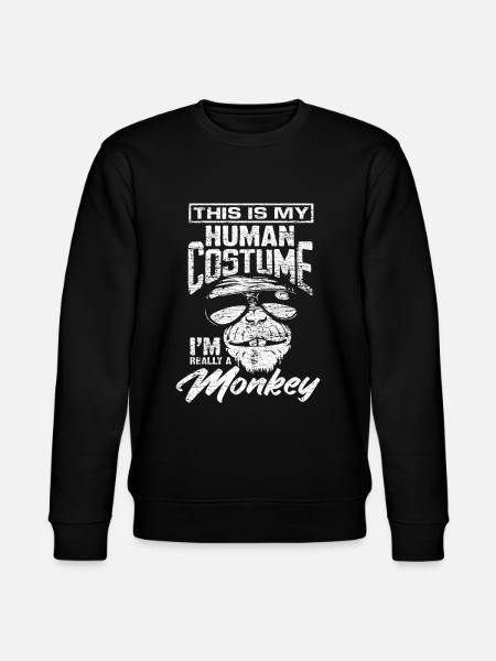 monkey - Stanley/Stella CHANGER Unisex Organic Sweatshirt - black
