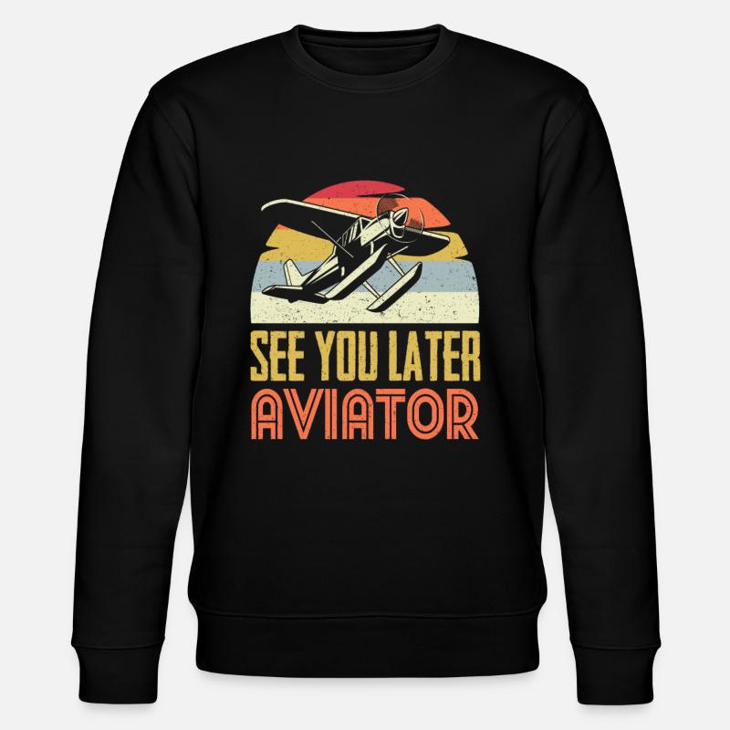 Aviation pilote - Sweat bio CHANGER Stanley/Stella Unisexe - noir