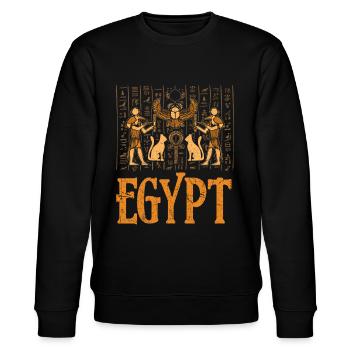 Ägypten Geschichte - Stanley/Stella Unisex Bio-Sweatshirt CHANGER  - Schwarz - Vorne - Nik (191cm) & Marisol (170cm)
