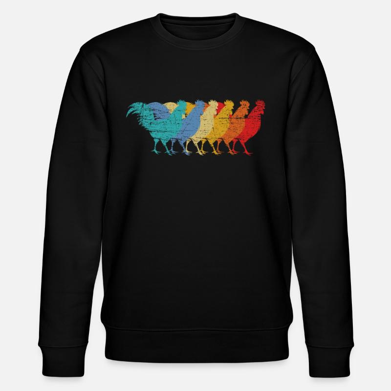 Huhn Hühner - Stanley/Stella Unisex Bio-Sweatshirt CHANGER  - Schwarz