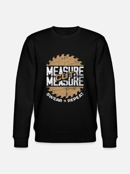 Carpenter measuring swearing - Stanley/Stella CHANGER Unisex Organic Sweatshirt - black