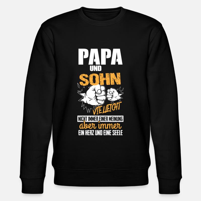 Papa Und Sohn Geschenk - Stanley/Stella Unisex Bio-Sweatshirt CHANGER - Schwarz