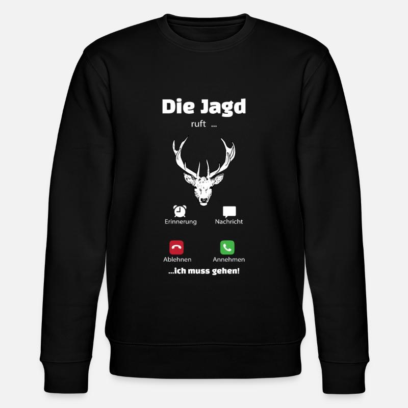 Jagd ruft Geschenk Jäger - Stanley/Stella Unisex Bio-Sweatshirt CHANGER - Schwarz