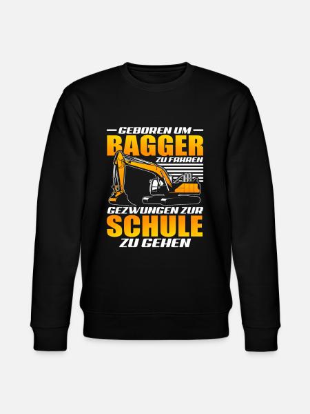 Baggerfahrer Kind - Stanley/Stella Unisex Bio-Sweatshirt CHANGER  - Schwarz