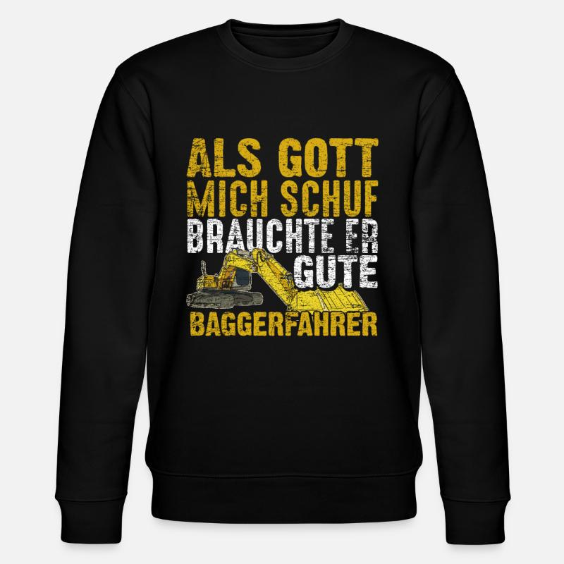 Baggerfahrer Arbeit - Stanley/Stella Unisex Bio-Sweatshirt CHANGER  - Schwarz