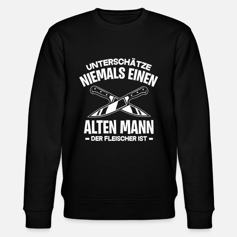 Fleischer Alter Mann - Stanley/Stella Unisex Bio-Sweatshirt CHANGER  - Schwarz