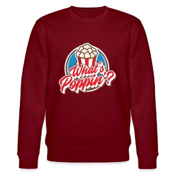 Popcorn - Stanley/Stella CHANGER Unisex Organic Sweatshirt - burgundy - Front - Nik (191cm) & Marisol (170cm)