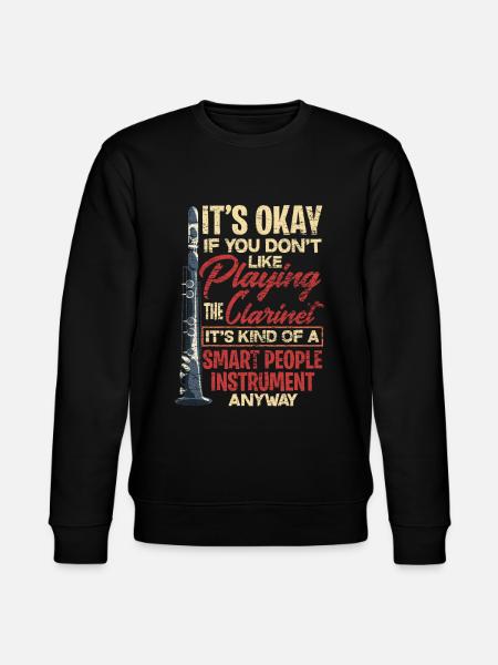 Clarinet musical instrument - Stanley/Stella CHANGER Unisex Organic Sweatshirt - black
