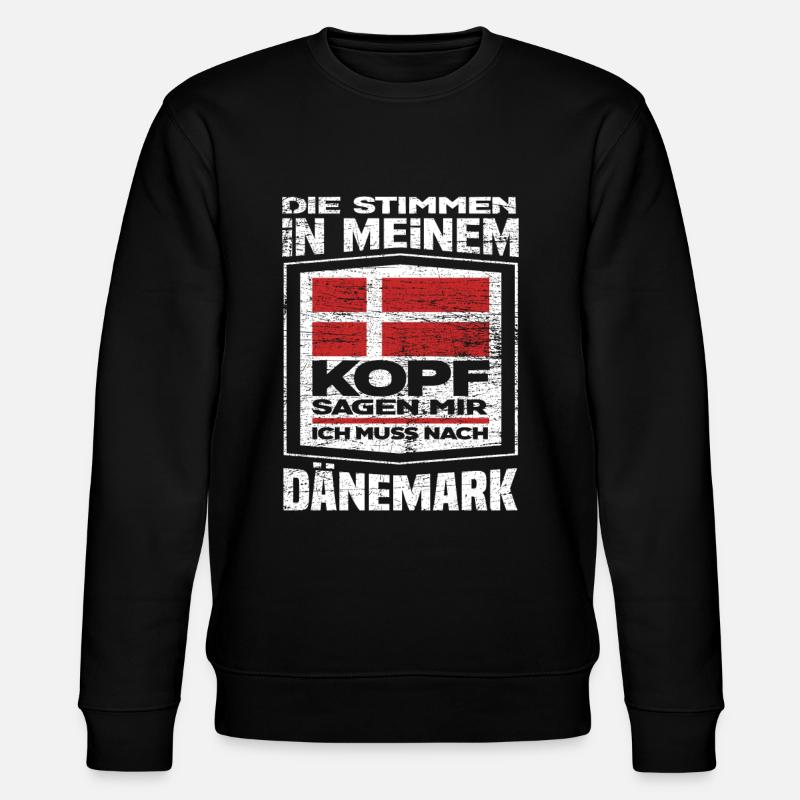 Dänemark Stimmen - Stanley/Stella Unisex Bio-Sweatshirt CHANGER  - Schwarz