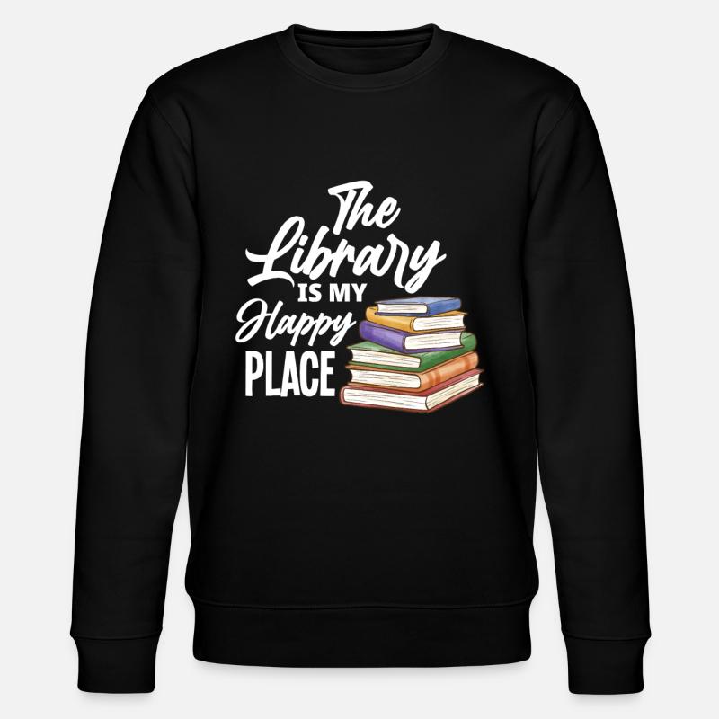 Book reading books librarian - Stanley/Stella CHANGER Unisex Organic Sweatshirt - black