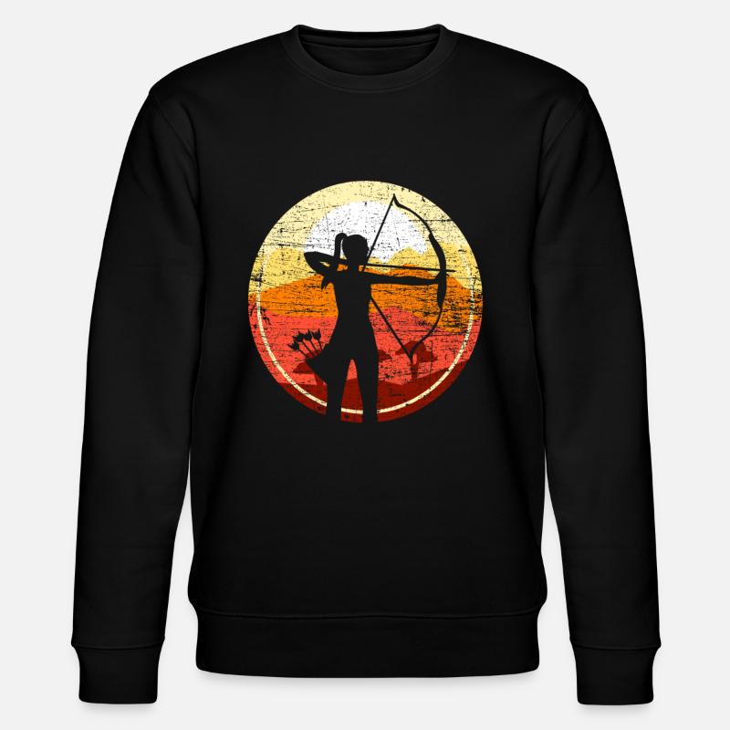 Archery retro - Stanley/Stella CHANGER Unisex Organic Sweatshirt - black