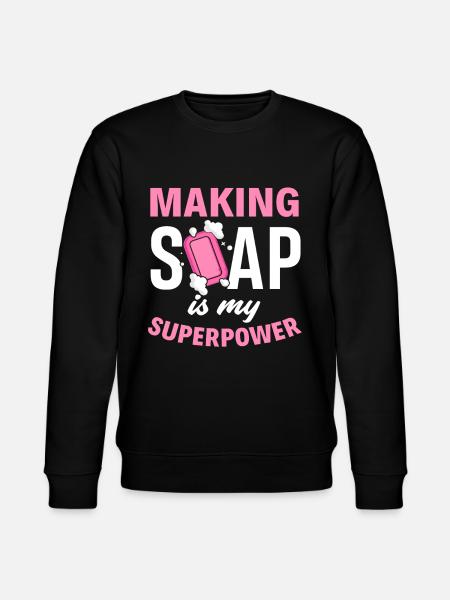 Soap makes super power - Stanley/Stella CHANGER Unisex Organic Sweatshirt - black
