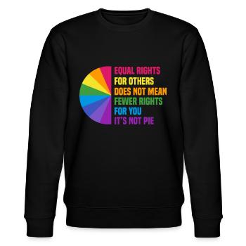 LGBT Regenbogen Menschenrechte Gleichberechtigung - Stanley/Stella Unisex Bio-Sweatshirt CHANGER  - Schwarz - Vorne - Nik (191cm) & Marisol (170cm)
