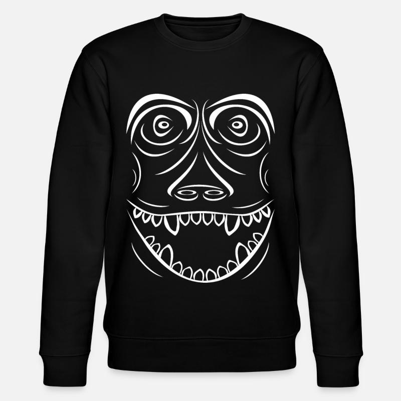 Funny Monkey Voodoo Style - Stanley/Stella Unisex Bio-Sweatshirt CHANGER  - Schwarz