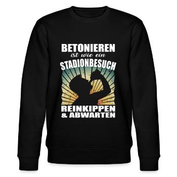 Fußball Verein Fußballfan Party Fußballstadion - Stanley/Stella Unisex Bio-Sweatshirt CHANGER  - Schwarz - Vorne - Nik (191cm) & Marisol (170cm)