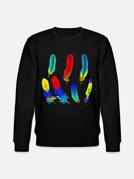 Parrot feathers - Stanley/Stella CHANGER Unisex Organic Sweatshirt - black