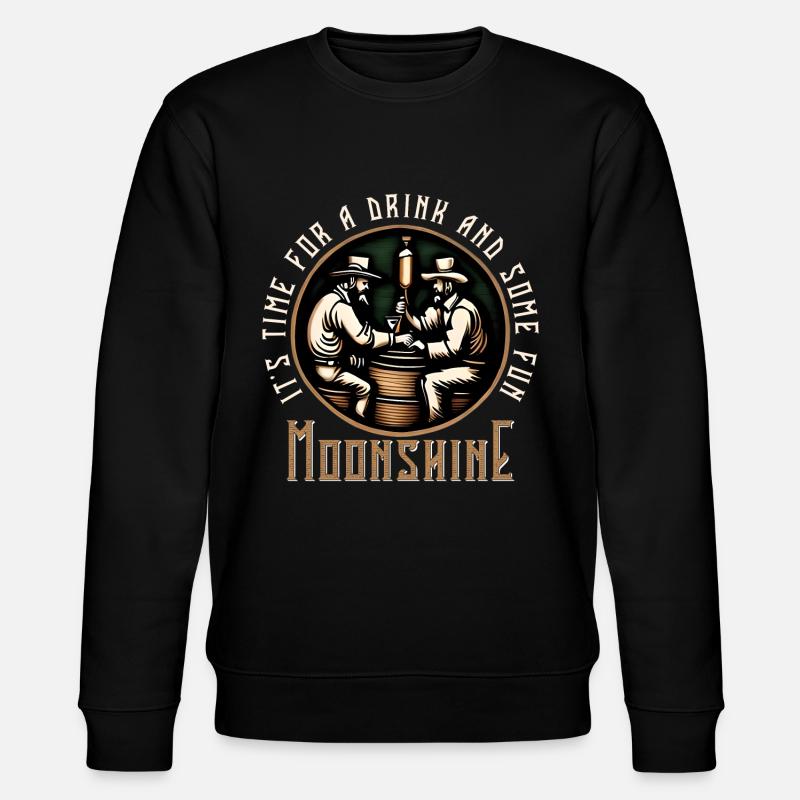 Moonshine Moonshiners Whiskey Lovers - Stanley/Stella CHANGER Unisex Organic Sweatshirt - black