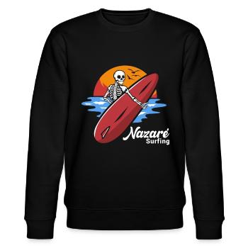 Nazare Surfing Portugal - Sweat bio CHANGER Stanley/Stella Unisexe - noir - Devant - Nik (191cm) & Marisol (170cm)