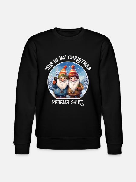 Gnome Dwarves Christmas Pajama - Stanley/Stella CHANGER Unisex Organic Sweatshirt - black