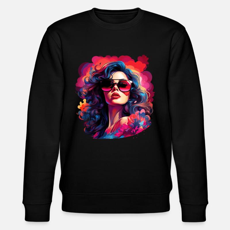Pinup Girl - Stanley/Stella Unisex Bio-Sweatshirt CHANGER  - Schwarz