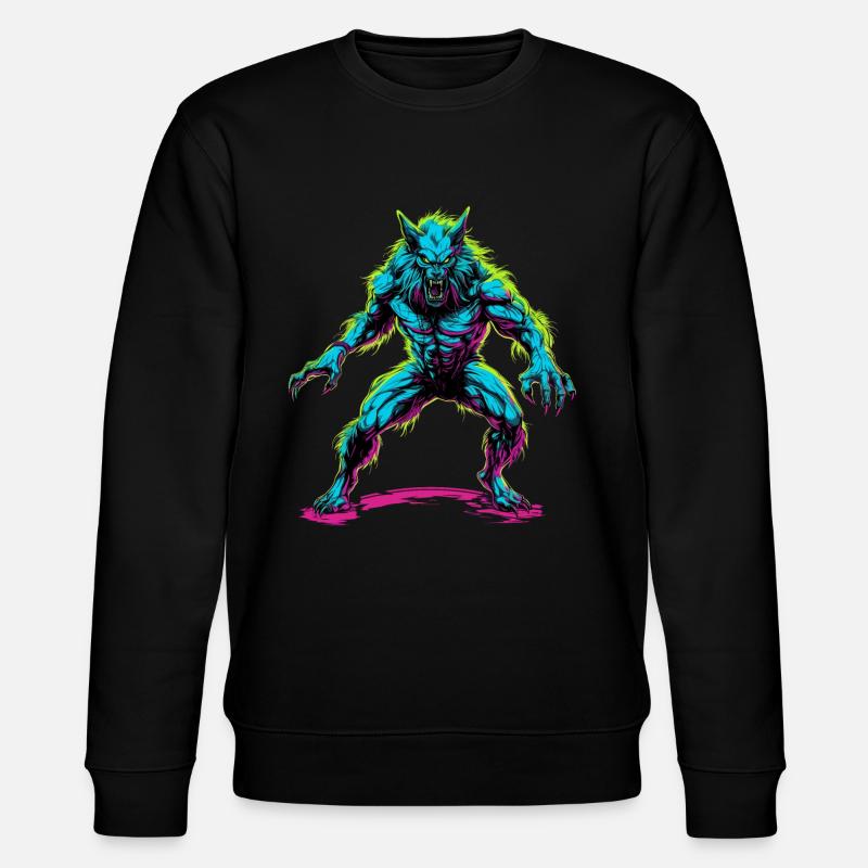 Werwolf Halloween Wolf Wolfsrudel - Stanley/Stella Unisex Bio-Sweatshirt CHANGER - Schwarz