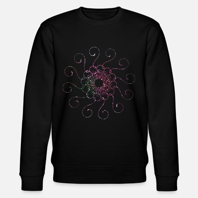 Mandala Paillettes - Sweat bio CHANGER Stanley/Stella Unisexe - noir