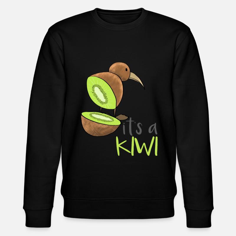 Kiwi Frucht Kiwi Vogel - Stanley/Stella Unisex Bio-Sweatshirt CHANGER  - Schwarz