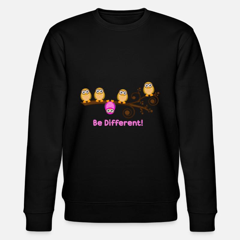Be Different doux hiboux - Sweat bio CHANGER Stanley/Stella Unisexe - noir
