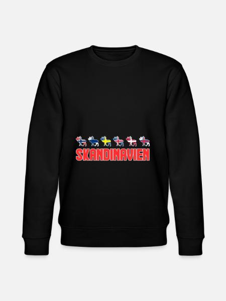 Scandinavia moose flags - Stanley/Stella CHANGER Unisex Organic Sweatshirt - black