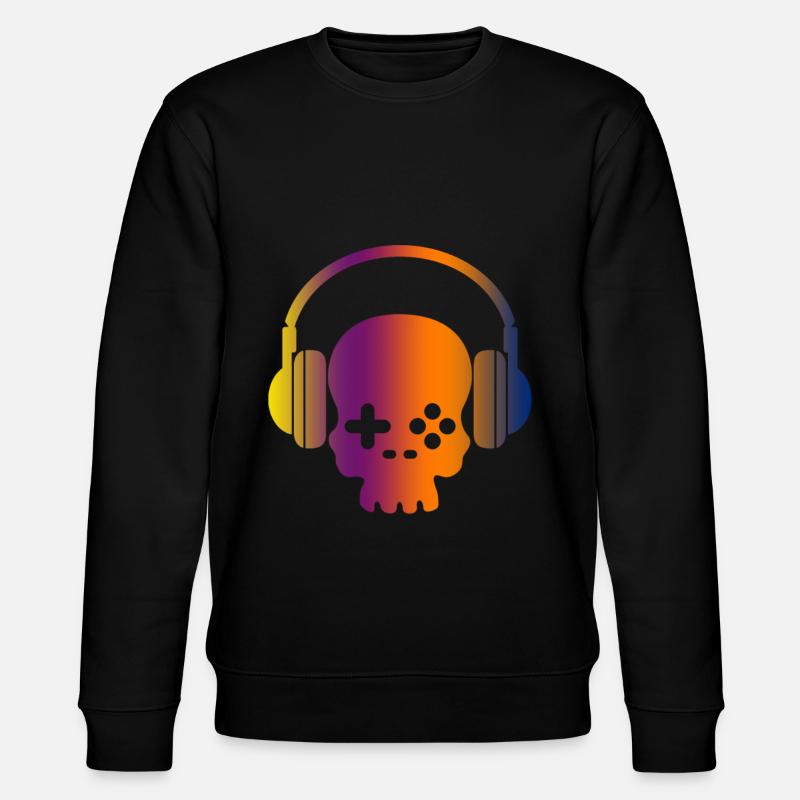 Gambling Headset Gaming Skull - Stanley/Stella CHANGER Unisex Organic Sweatshirt - black