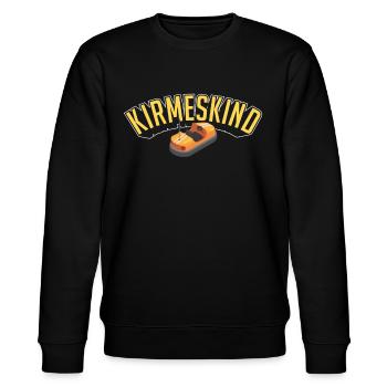 Rummel Kirmes Achterbahn Autoscooter Geschenk - Stanley/Stella Unisex Bio-Sweatshirt CHANGER  - Schwarz - Vorne - Nik (191cm) & Marisol (170cm)