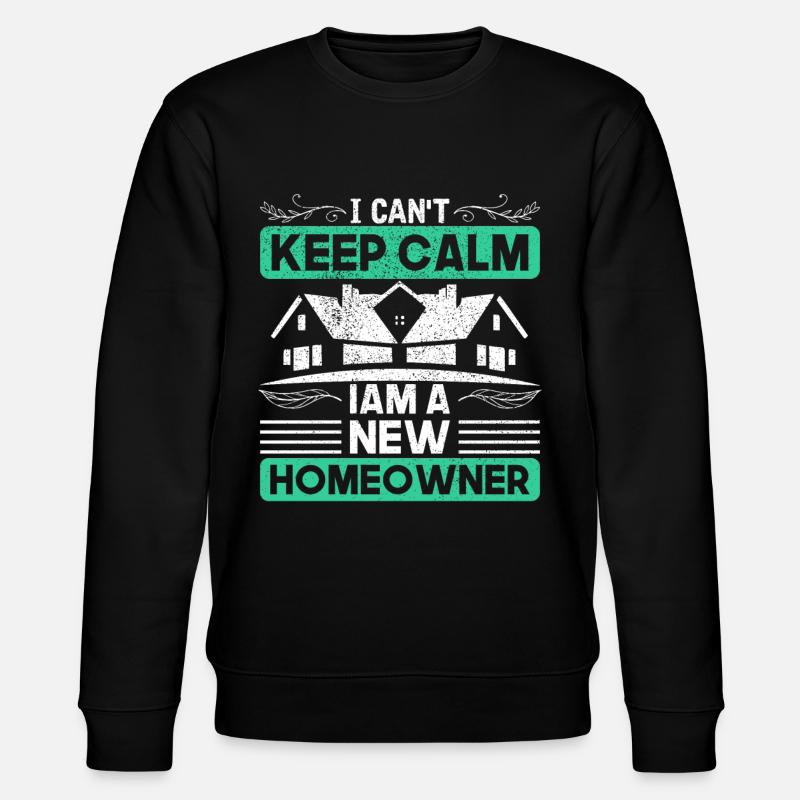 Häuslebauer Bauherren Bauherr Geschenk - Stanley/Stella Unisex Bio-Sweatshirt CHANGER  - Schwarz