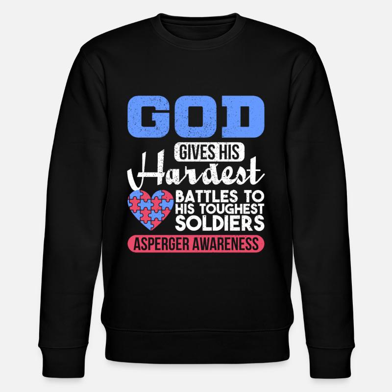 Autisten Asperger Autismus Geschenk - Stanley/Stella Unisex Bio-Sweatshirt CHANGER - Schwarz