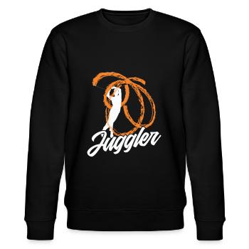 Fackeljongleur Jonglieren Feuer Poi Geschenk - Stanley/Stella Unisex Bio-Sweatshirt CHANGER  - Schwarz - Vorne - Nik (191cm) & Marisol (170cm)