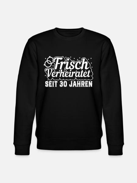 Ehefrau Verheiratet Perlenhochzeit Geschenk - Stanley/Stella Unisex Bio-Sweatshirt CHANGER  - Schwarz