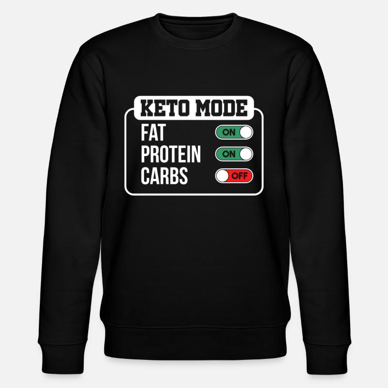 Diät Avocado Keto Geschenk - Stanley/Stella Unisex Bio-Sweatshirt CHANGER  - Schwarz