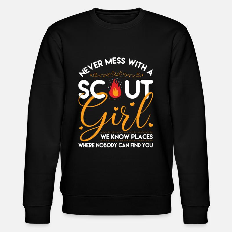 Scout Pfadfinderin Pfadfinder Geschenk - Stanley/Stella Unisex Bio-Sweatshirt CHANGER  - Schwarz