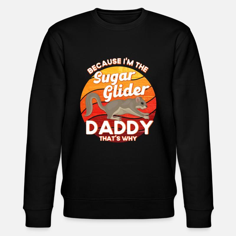 Sugar Glider Kurzkopfgleitbeutler - Stanley/Stella Unisex Bio-Sweatshirt CHANGER  - Schwarz