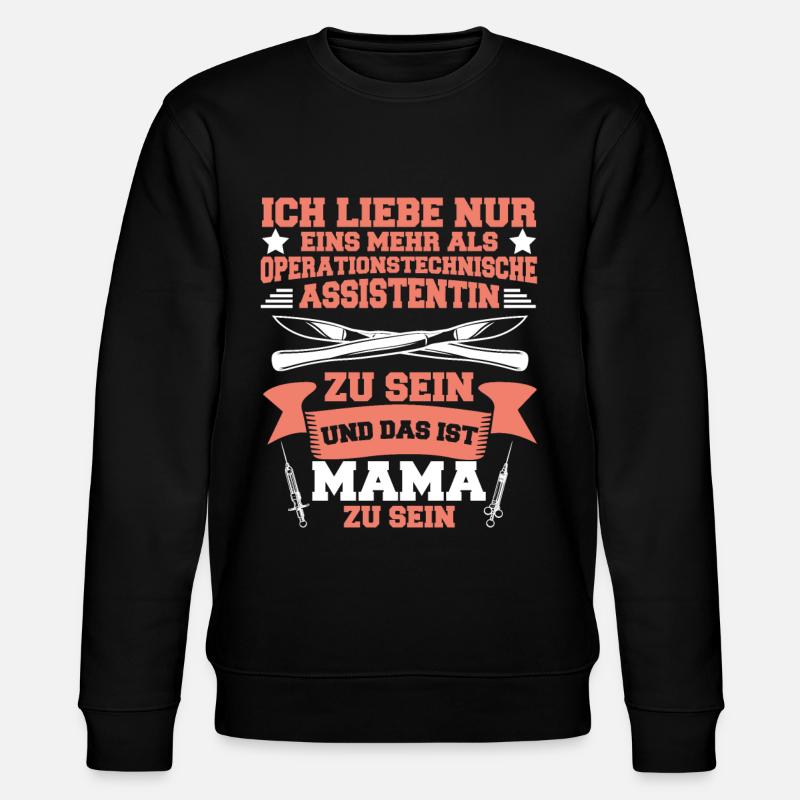 Krankenhaus Spruch Geschenk - Stanley/Stella Unisex Bio-Sweatshirt CHANGER  - Schwarz