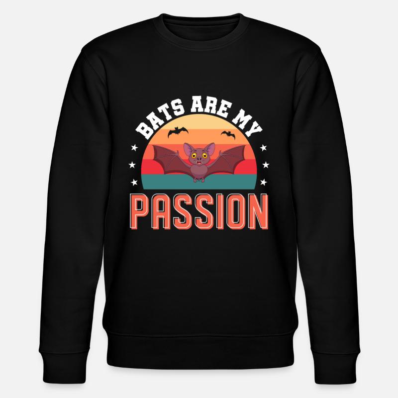 Bats bat saying bat - Stanley/Stella CHANGER Unisex Organic Sweatshirt - black