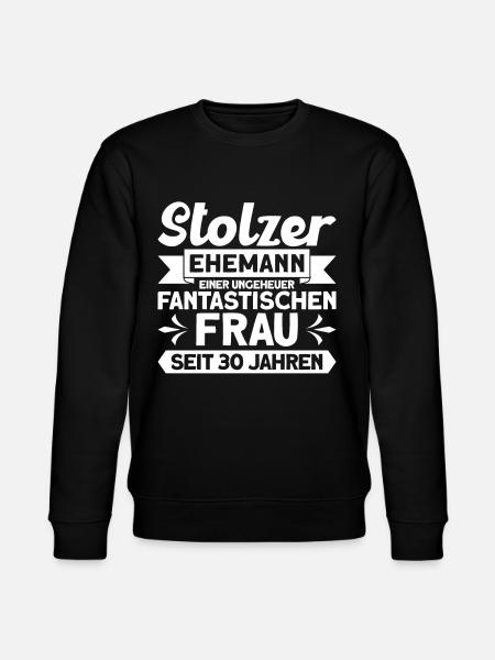 Ehepaar Ehemann Perlenhochzeit Geschenk - Stanley/Stella Unisex Bio-Sweatshirt CHANGER  - Schwarz