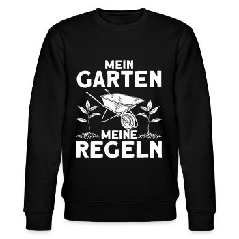 Gartenarbeit Selbstversorger Gartenliebhaber - Stanley/Stella Unisex Bio-Sweatshirt CHANGER  - Schwarz - Vorne - Nik (191cm) & Marisol (170cm)