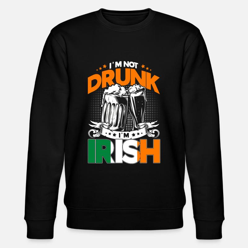 Ireland Beer Irish Gift - Stanley/Stella CHANGER Unisex Organic Sweatshirt - black