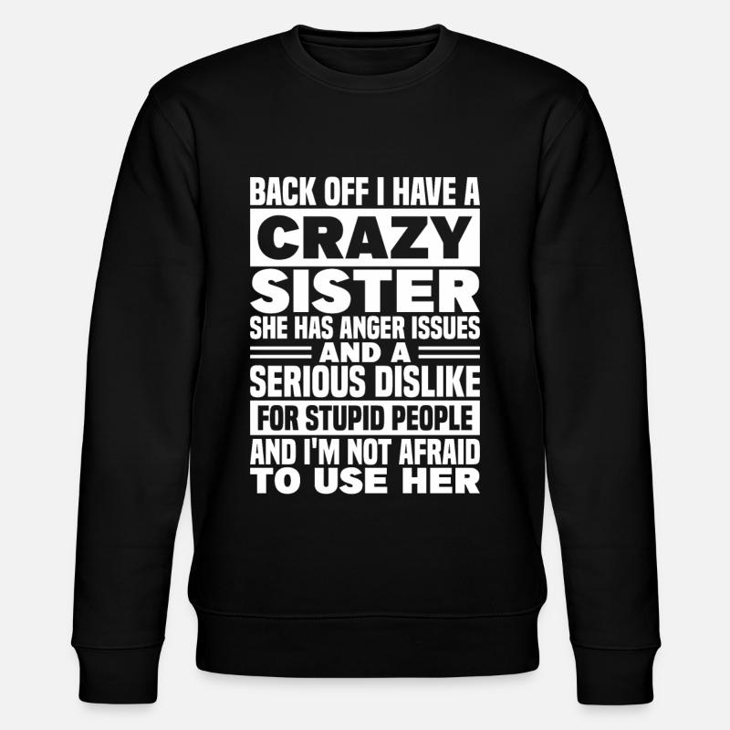 Young Siblings Brother Gift - Stanley/Stella CHANGER Unisex Organic Sweatshirt - black