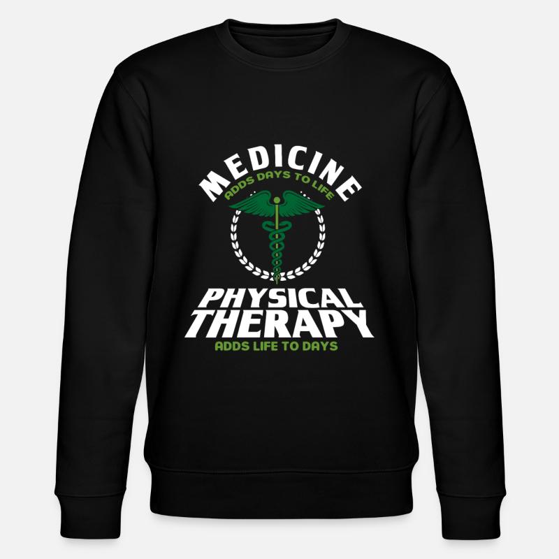 Therapist Physiotherapist Physiotherapy Gift - Stanley/Stella CHANGER Unisex Organic Sweatshirt - black