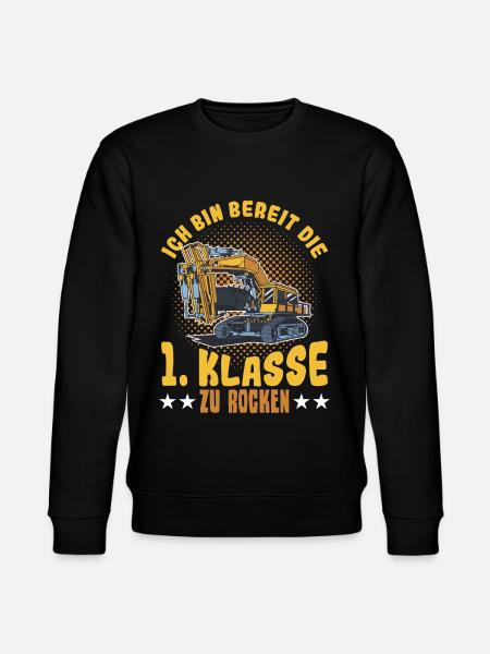 Bagger Schulbeginn Schulanfänger Schulkind - Stanley/Stella Unisex Bio-Sweatshirt CHANGER  - Schwarz