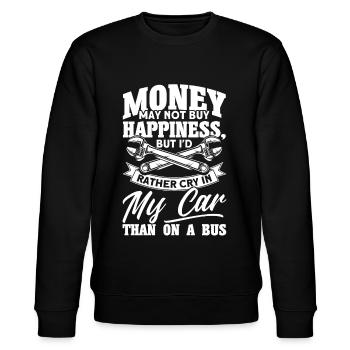 Lustig Autowerkstatt KFZ Mechaniker Autoliebhaber - Stanley/Stella Unisex Bio-Sweatshirt CHANGER  - Schwarz - Vorne - Nik (191cm) & Marisol (170cm)